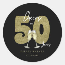 Brindis por 50 años Cumpleaños de Oro Negro Fiesta