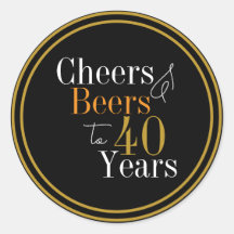 Brindis y Cervezas 40 Años Diseño Moderno