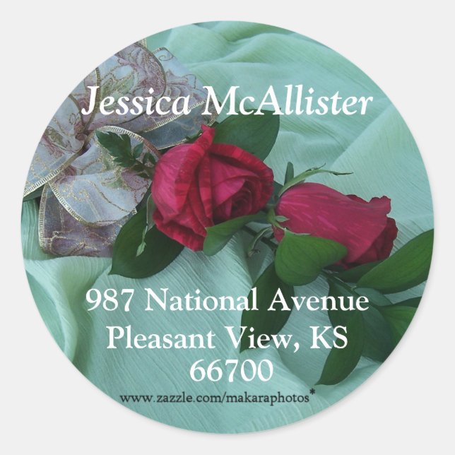 Pegatina Redonda BrindleRoseSticker-personalizar (Anverso)