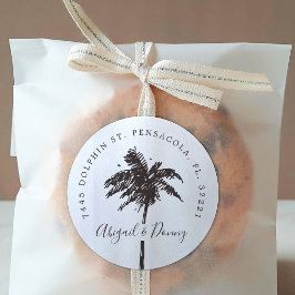 Pegatina Redonda Brisa de la palma |