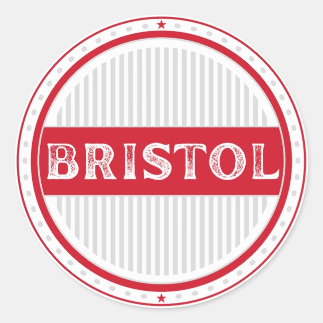 Pegatina Redonda Bristol City Pride Emblem – English Identity (Anverso)