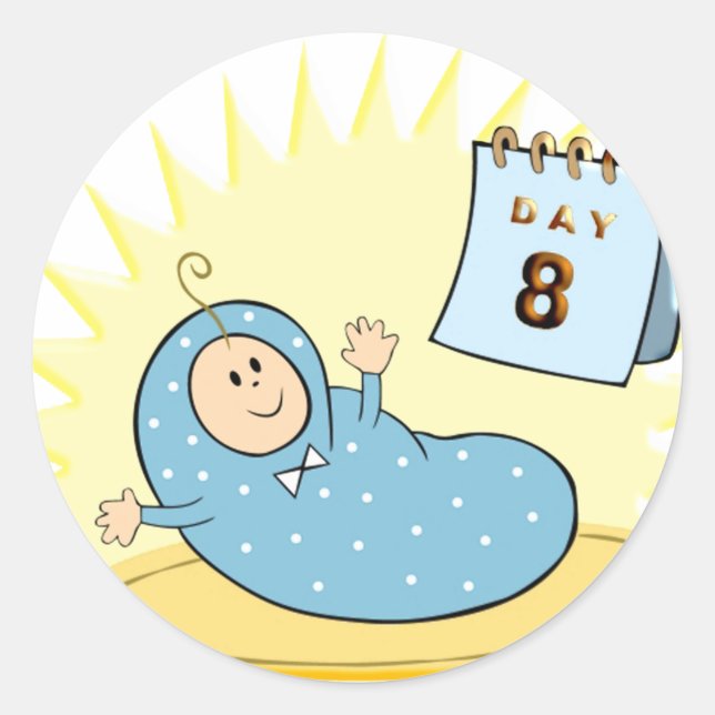 Pegatina Redonda Brit Milah (Anverso)