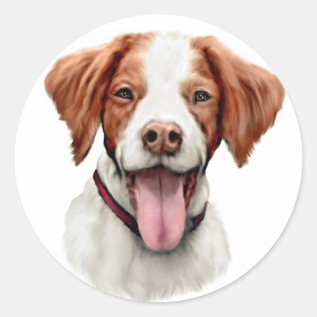 Pegatina Redonda Brittany Bust (Anverso)