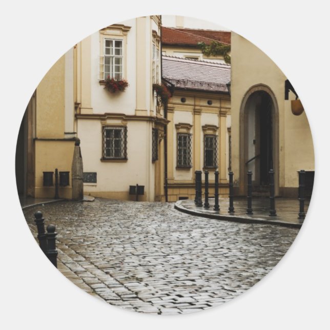 Pegatina Redonda Brno, República Checa (Anverso)