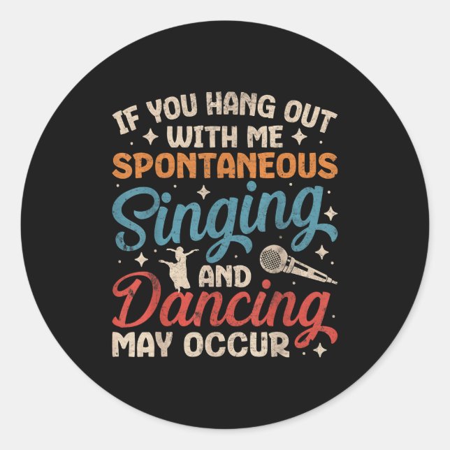 Pegatina Redonda Broadway Musical Theater Nerd Theatre Geek Drama L (Anverso)