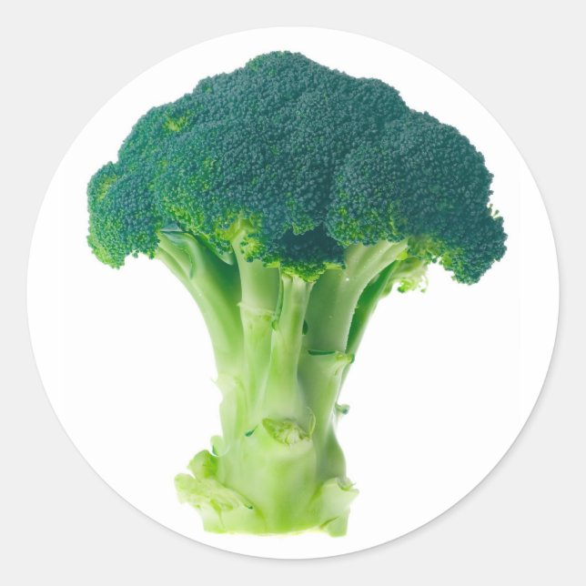 Pegatina Redonda Broccoli (Anverso)
