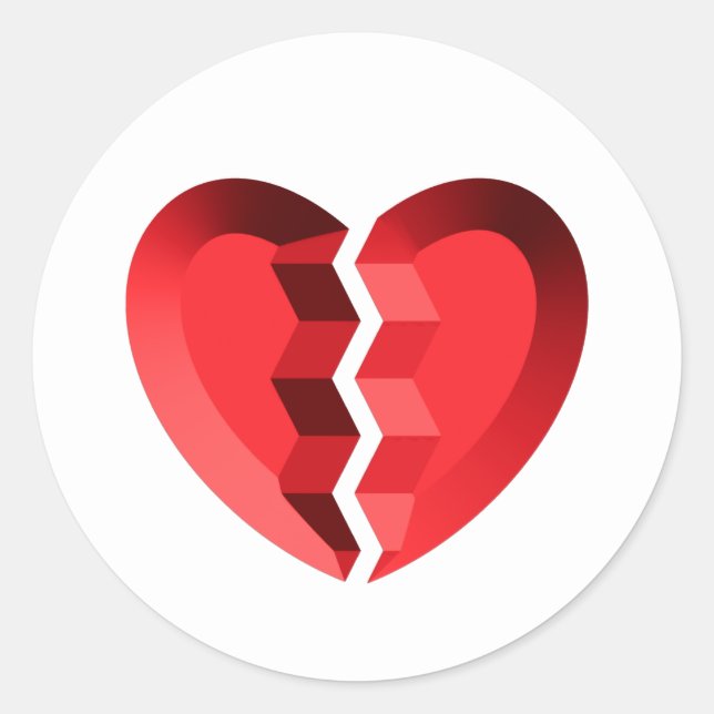 Pegatina Redonda Broken Heart Club / Stickers (Anverso)