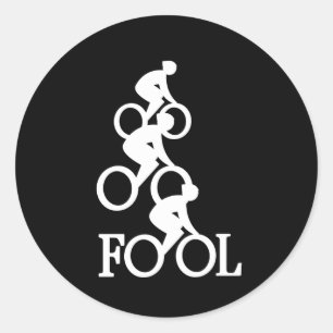 Pegatina Redonda Broma de ciclismo - Regalo de hincha ciclista