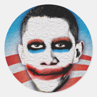 Pegatina Redonda Bromista Obama