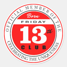 Pegatina Redonda Bron Friday 13th Club