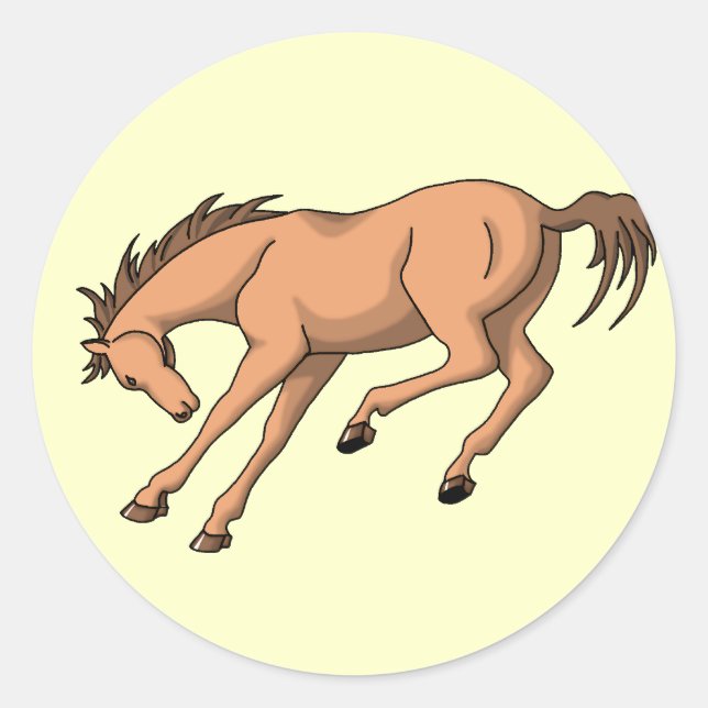 Pegatina Redonda Bronco (Anverso)