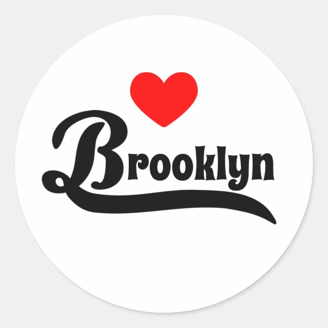 Pegatina Redonda Brooklyn (Anverso)