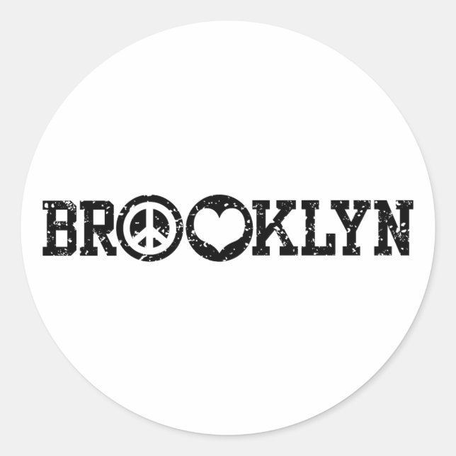 Pegatina Redonda Brooklyn (Anverso)