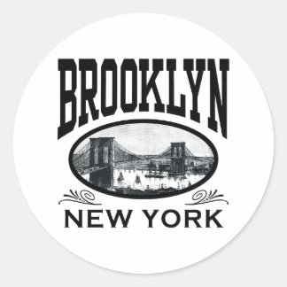 Pegatina Redonda Brooklyn
