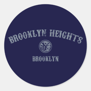 Pegatina Redonda Brooklyn Heights