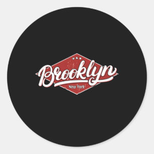 Pegatina Redonda Brooklyn New York