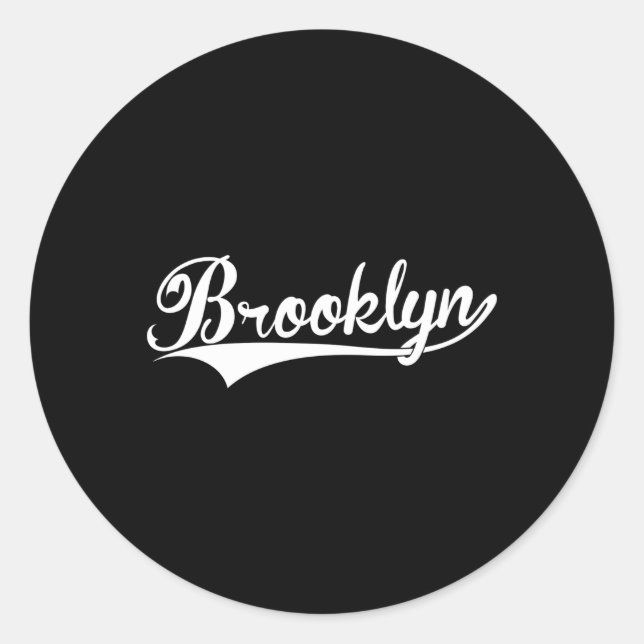 Pegatina Redonda Brooklyn Swoosh S (Anverso)