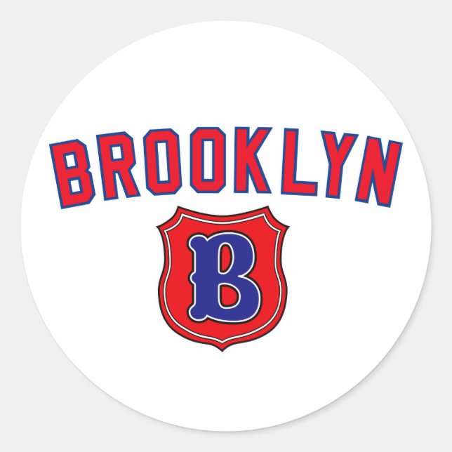 Pegatina Redonda Brooklyn Throwback (Anverso)