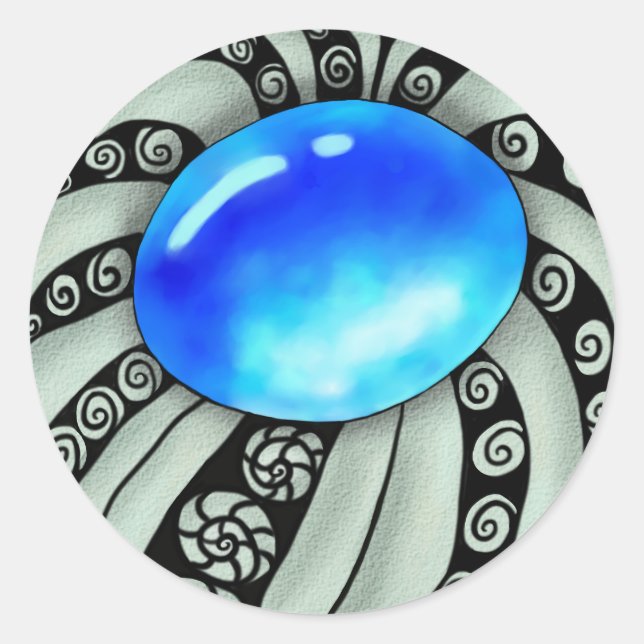 Pegatina Redonda Brosche  (Anverso)