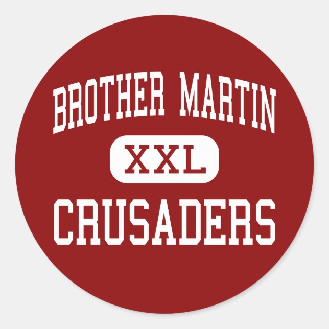 Pegatina Redonda Brother Martin - Crusaders - High - New Orleans (Anverso)
