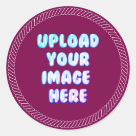 Pegatina Redonda Brown Classic Round Sticker with a Business Logo