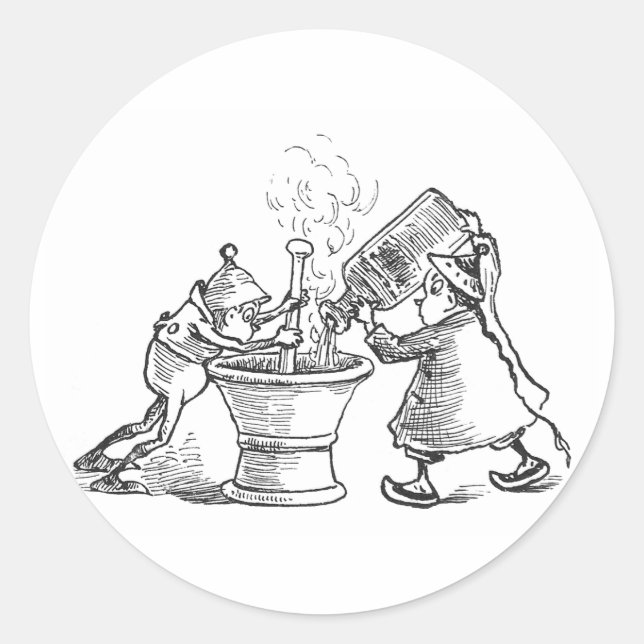 Pegatina Redonda Brownie Apothecaries (Anverso)