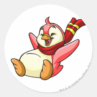 Pegatina Redonda Bruce Red