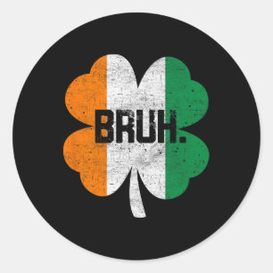 Pegatina Redonda Bruh Meme Gracioso Diciendo Que Los Hermanos Salud