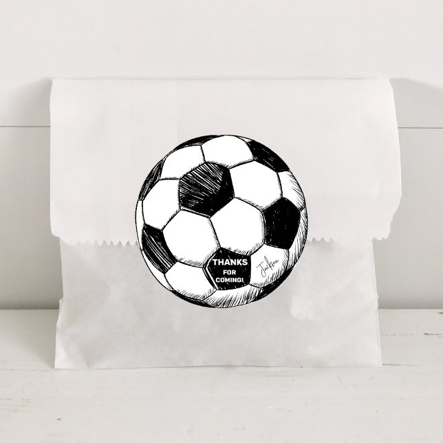 Pegatina Redonda Bruh. Pegatinas de la Ronda de Fútbol de Cumpleaño (Soccer Ball sticker)