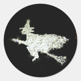 Pegatina Redonda Bruja