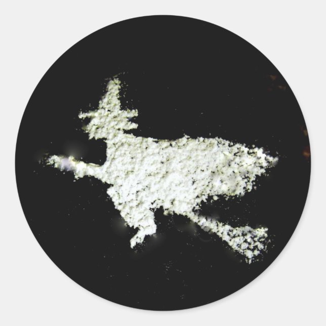 Pegatina Redonda Bruja (Anverso)