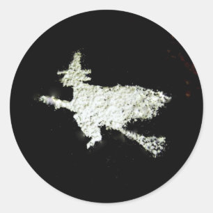 Pegatina Redonda Bruja