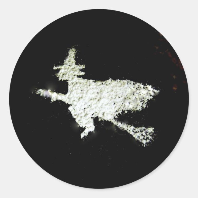 Pegatina Redonda Bruja (Anverso)