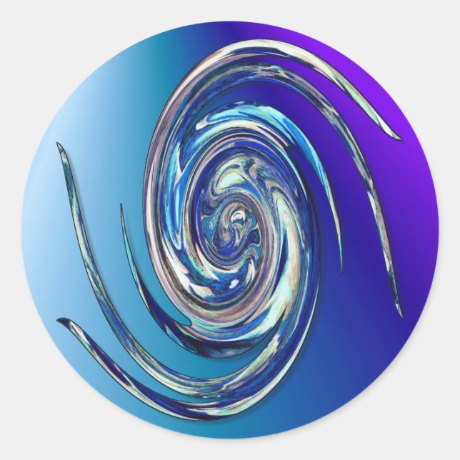 Pegatina Redonda Bruja de agua (Anverso)