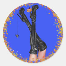 Bruja de Halloween Glam con Piernas en Tacones Alt