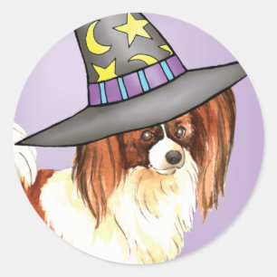 Pegatina Redonda Bruja de Papillon