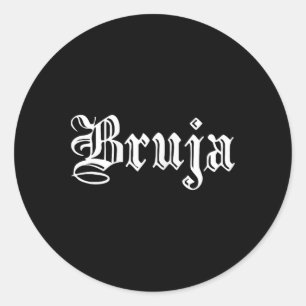 Pegatina Redonda Bruja Dia De Muertos Bruja Mexicana Halloween Latí
