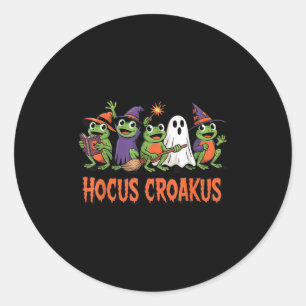 Pegatina Redonda Brujo Croakus Rana Halloween Hechizo Mágico Divert