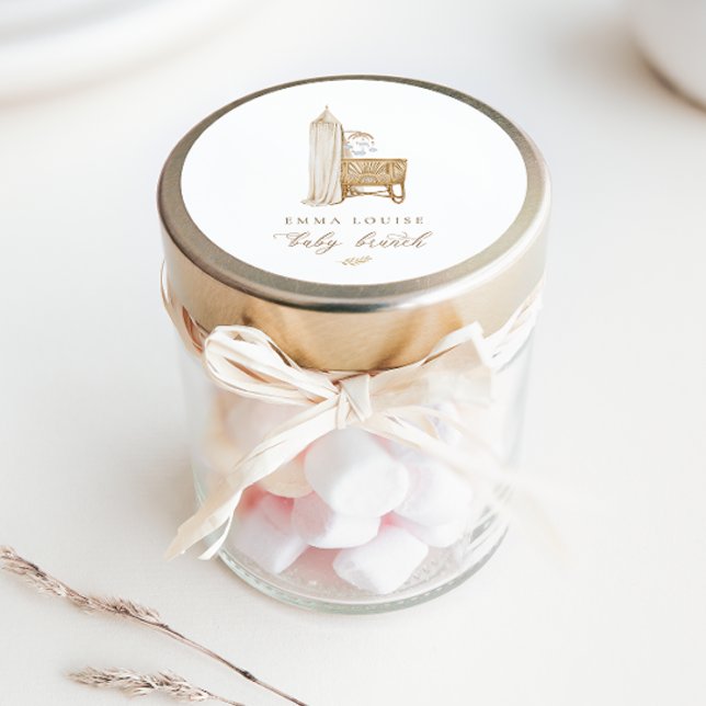 Pegatina Redonda Brunch Neutral Boho Baby (Subido por el creador)