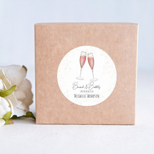 Pegatina Redonda Brunch y burbujas de agua coloreada para ducha nup