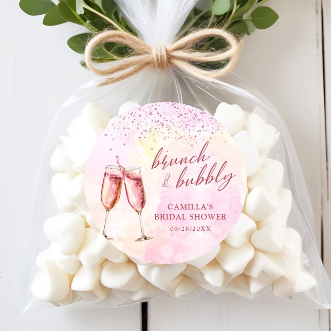 Pegatina Redonda Brunéi De Champagne Rosa Y Ducha De Brigada Buble (Subido por el creador)