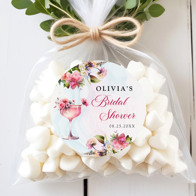 Pegatina Redonda Brunéi Floral Y Ducha De Novias De Buceo (Subido por el creador)