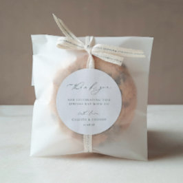 Pegatina Redonda BRUNSWICK Boda Minimalista Gracias