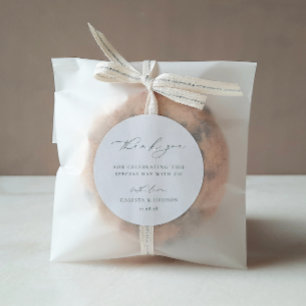 Pegatina Redonda BRUNSWICK Boda Minimalista Gracias