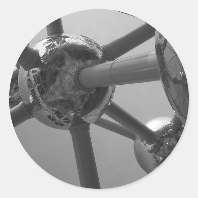 Pegatina Redonda Bruselas (Anverso)