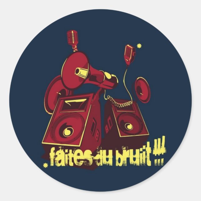 Pegatina Redonda Bruto (Anverso)