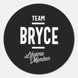 Pegatina Redonda Bryce Nombre Personalizado Regalo de cumpleaños