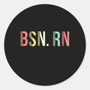 Pegatina Redonda Bsn Rn 2023 Graduado Bsn Enfermera Graduada