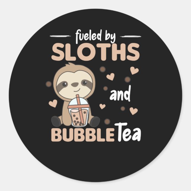 Pegatina Redonda Bubble Tea K-Pop Fault Chocolate Sweet Animals (Anverso)
