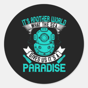 Pegatina Redonda Buceo -